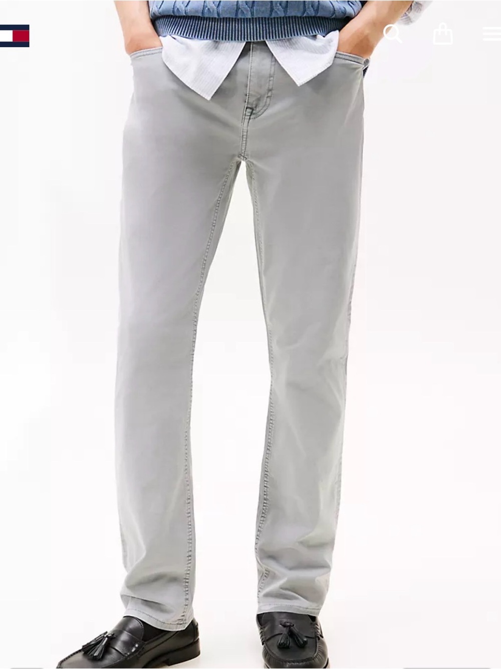 Tommy Hilfiger Men's Straight Jeans — Light Gray size 30/36